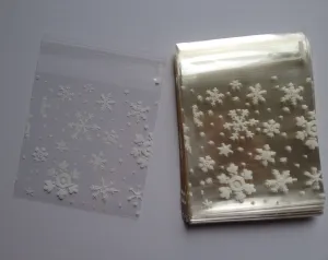 100 pcs cookie bags food bags candy bags food crafts wedding favour bags cake bags snowflakes winter