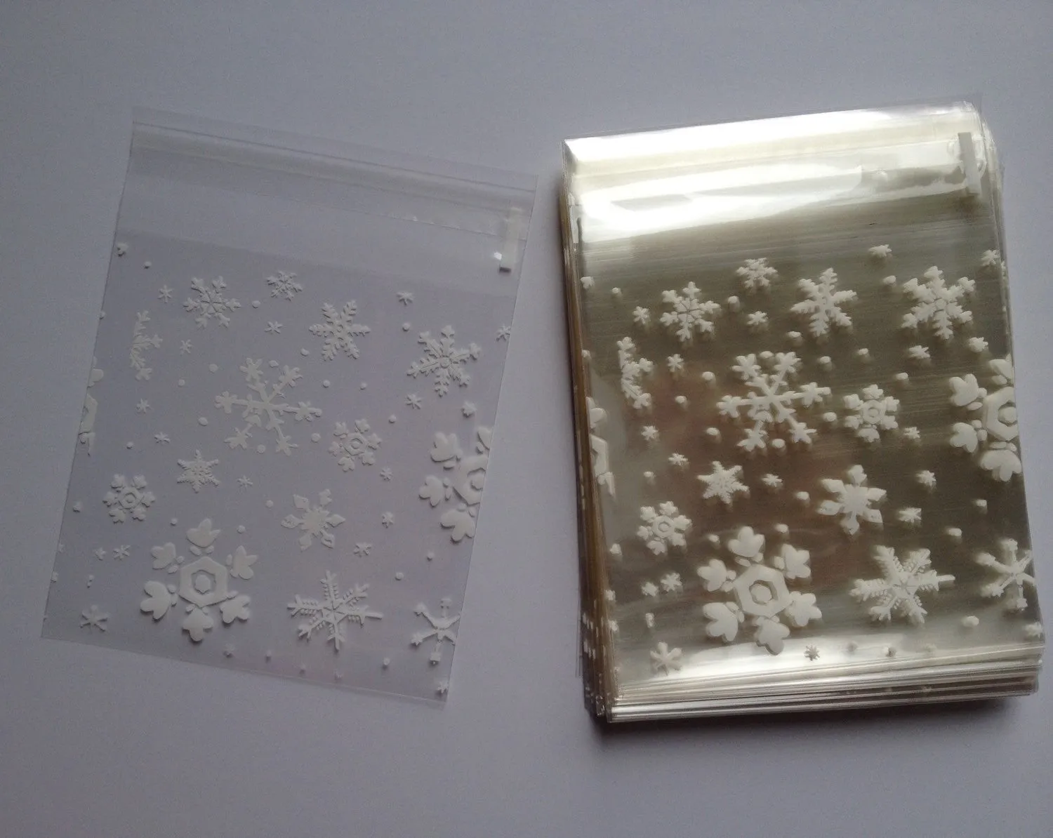 100 pcs cookie bags food bags candy bags food crafts wedding favour bags cake bags snowflakes winter