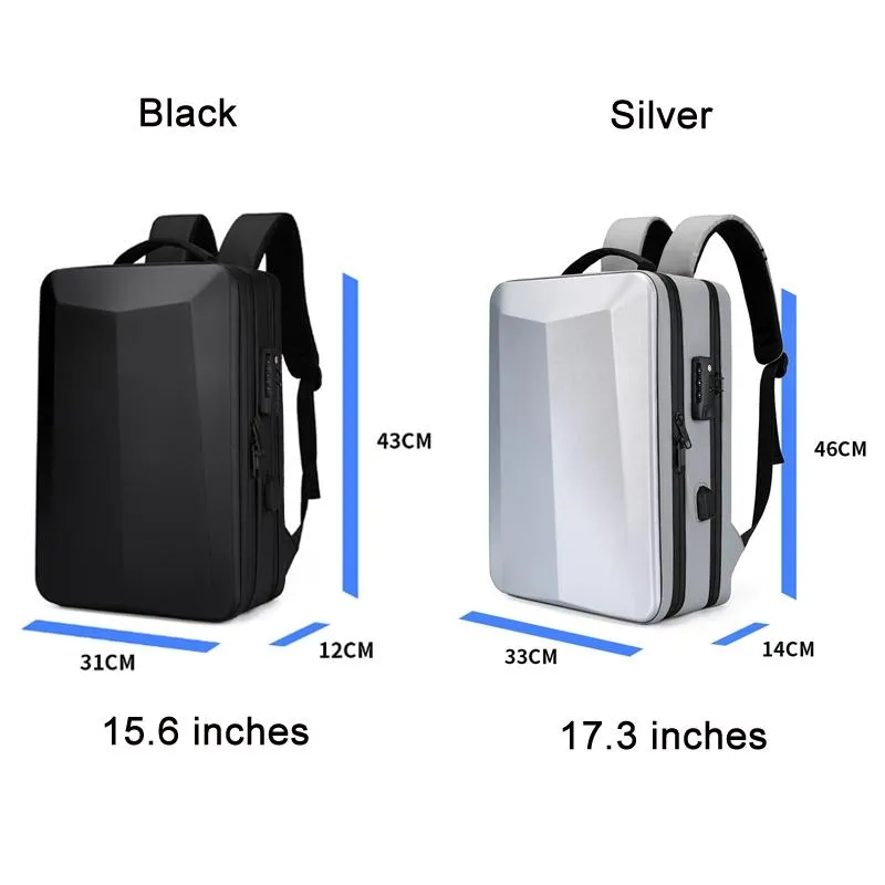 17.3 Gaming Backpack - Durable Hard Shell Black