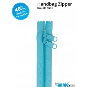 40" wide Handbag Zipper - Parrot Blue