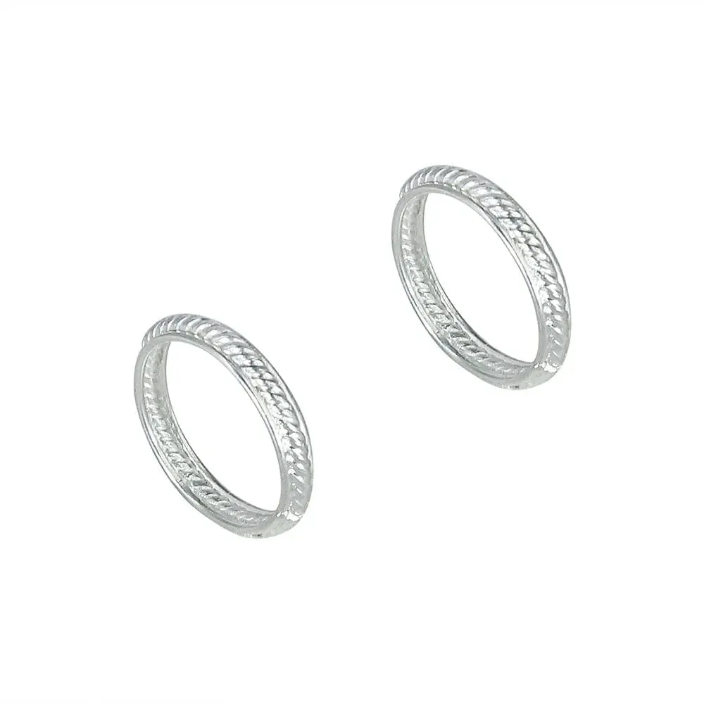 92.5 silver Twisted Wire Toe Ring