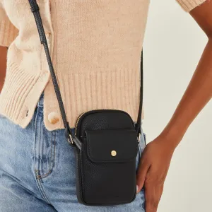 Accessorize London Women's Black Pocket Phone Bag