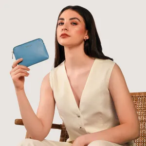 Accessorize London Women's Classic Coin Purse- Blue