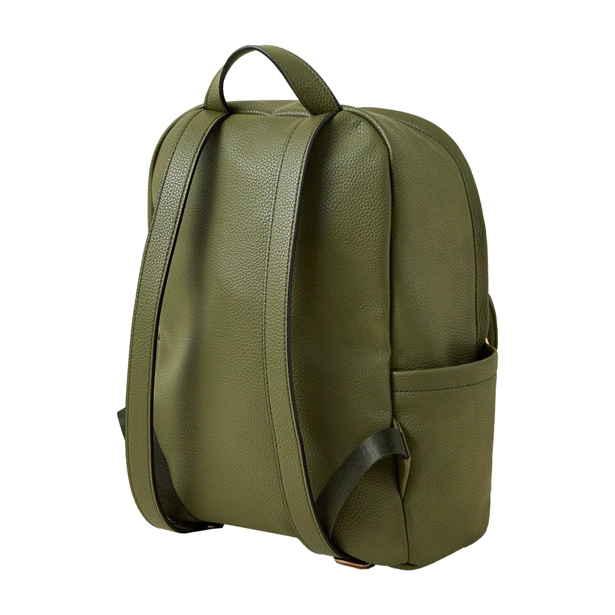 Accessorize London Women's Khaki Front Flap Backpack