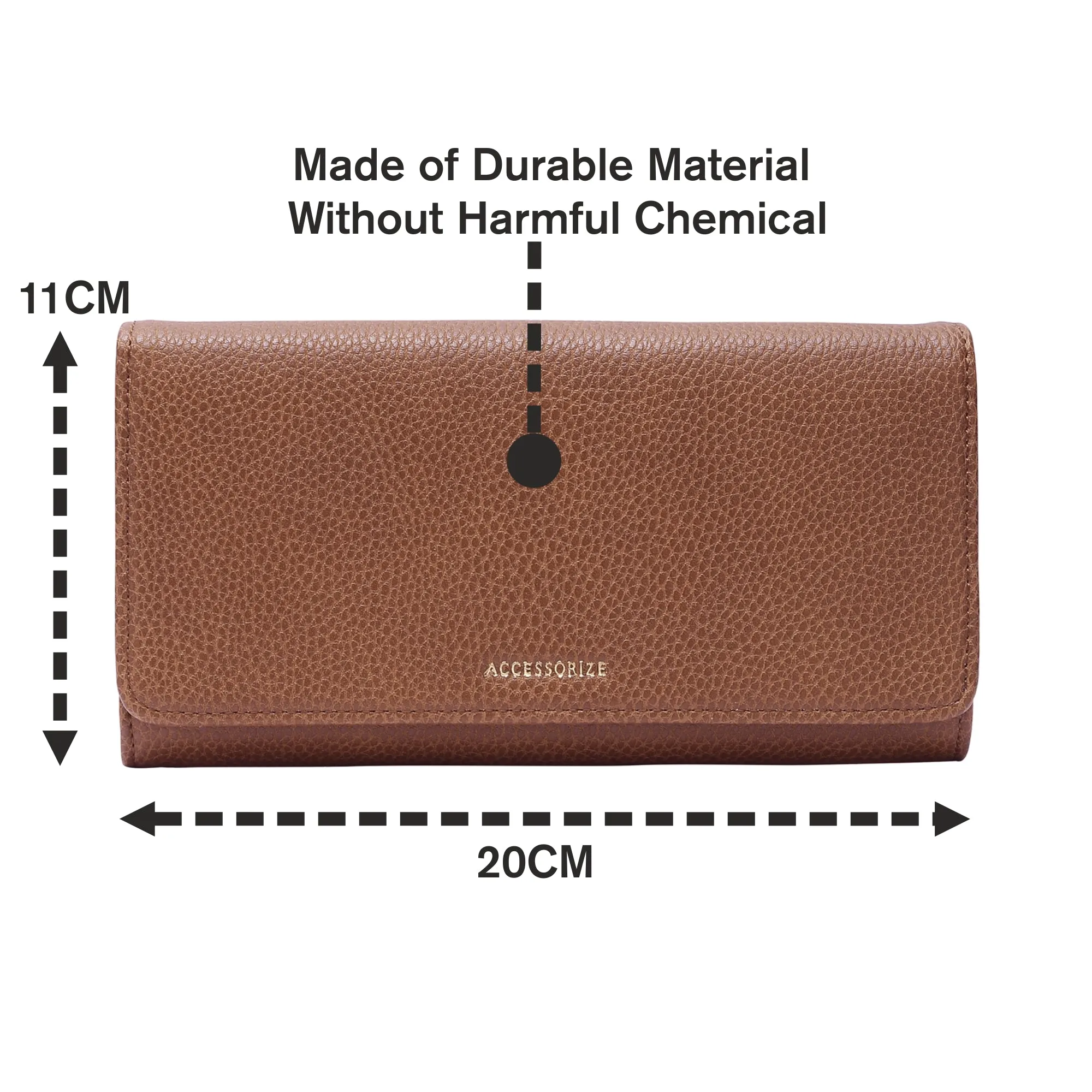 Accessorize London Women's Tan Multi Compartment Large Wallet