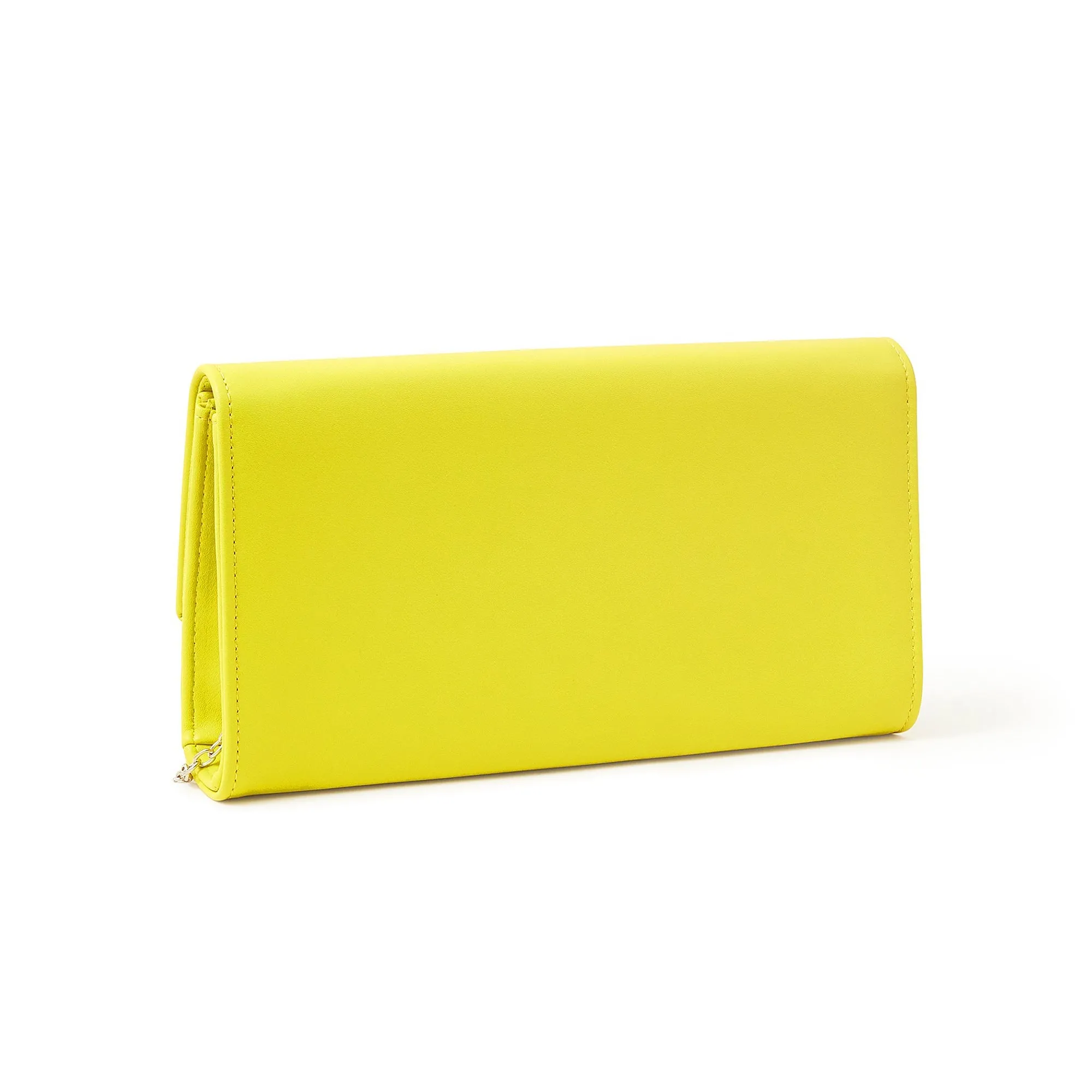 Accessorize London Women's Yellow Clean Bar Clutch