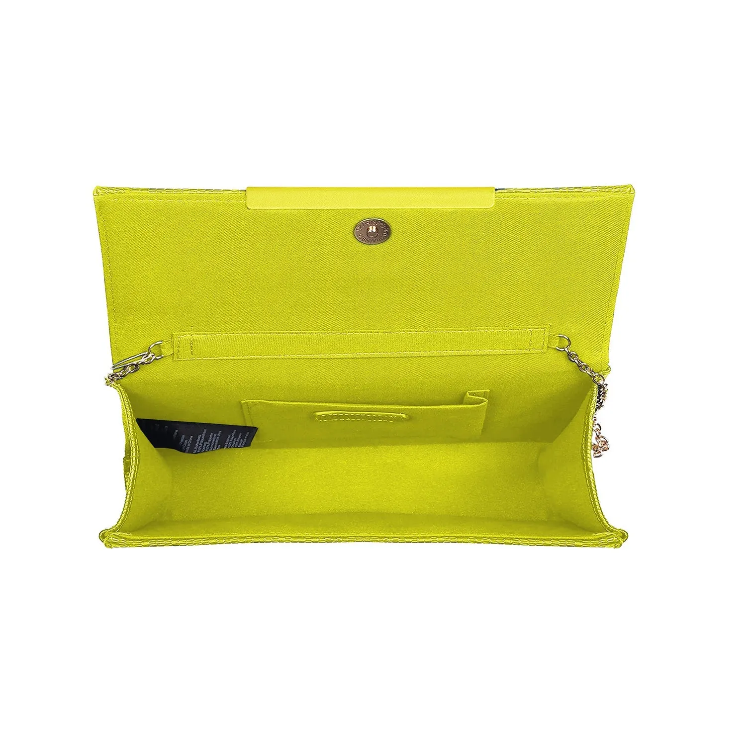 Accessorize London Women's Yellow Clean Bar Clutch
