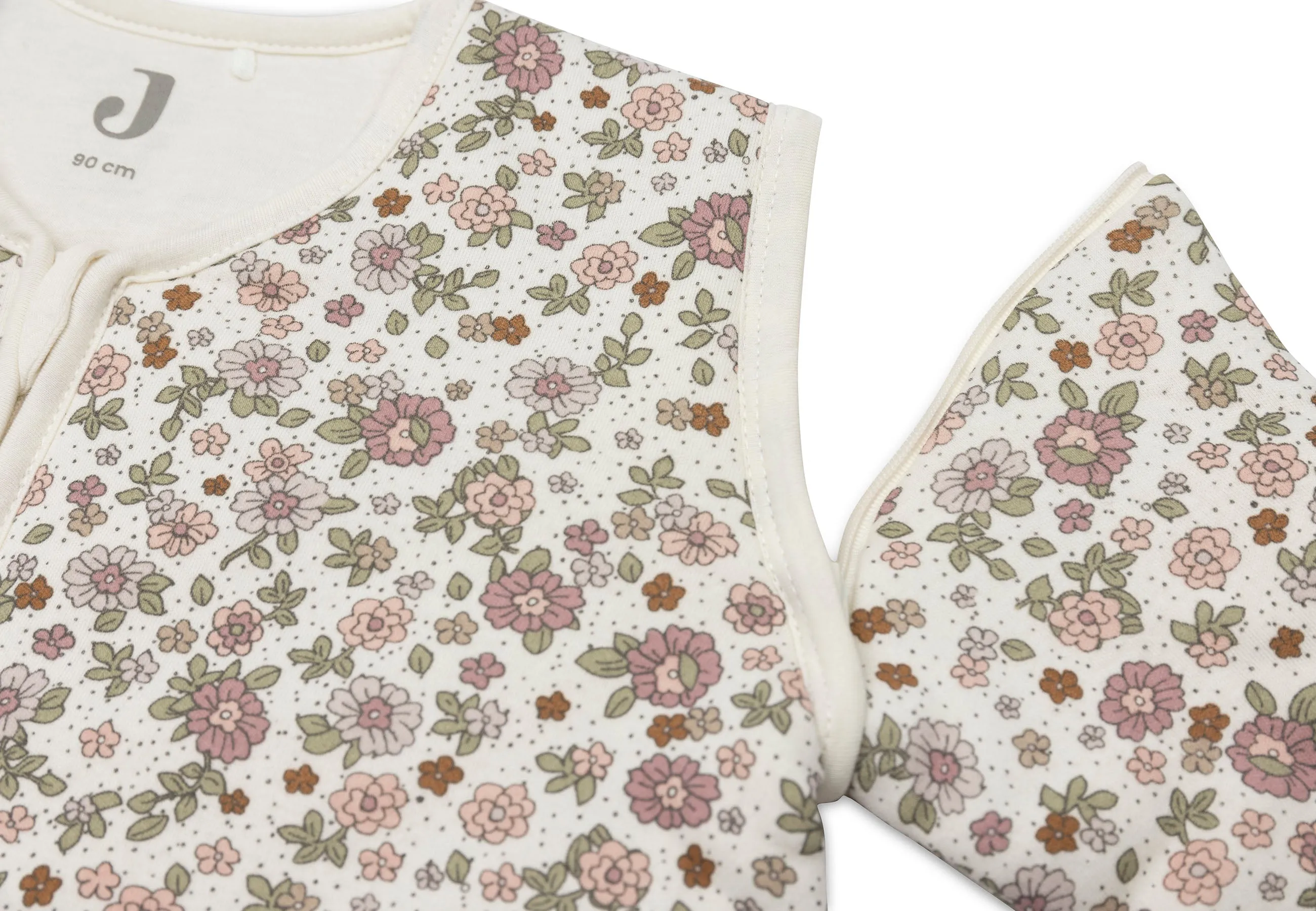 Baby Sleeping Bag with Removable Sleeves 90cm Retro Flowers