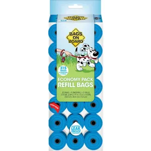 Bags On Board Waste Pick-up Refill Bags 315 Count Blue