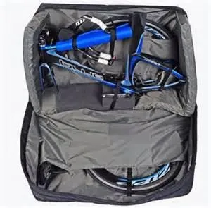 BLUE Bike Travel Case with Roller Wheels
