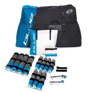 BLUE Bike Travel Case with Roller Wheels
