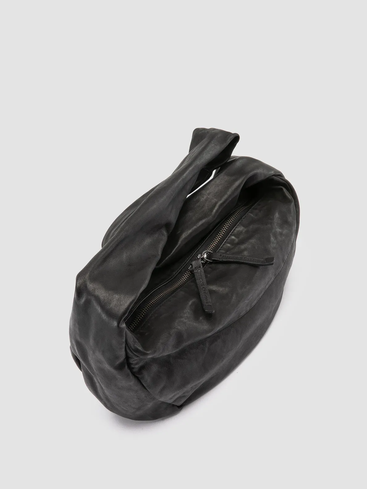BOWLER 004 - Black Leather Shoulder Bag