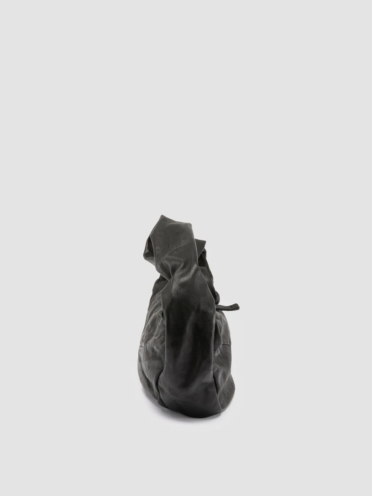 BOWLER 004 - Black Leather Shoulder Bag