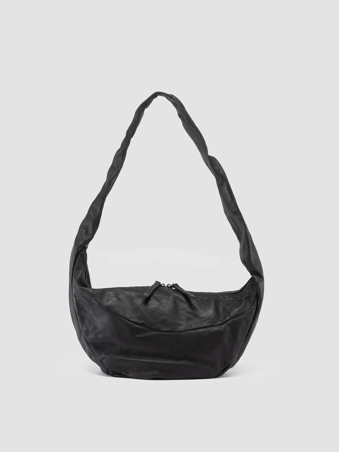 BOWLER 004 - Blue Leather Shoulder Bag