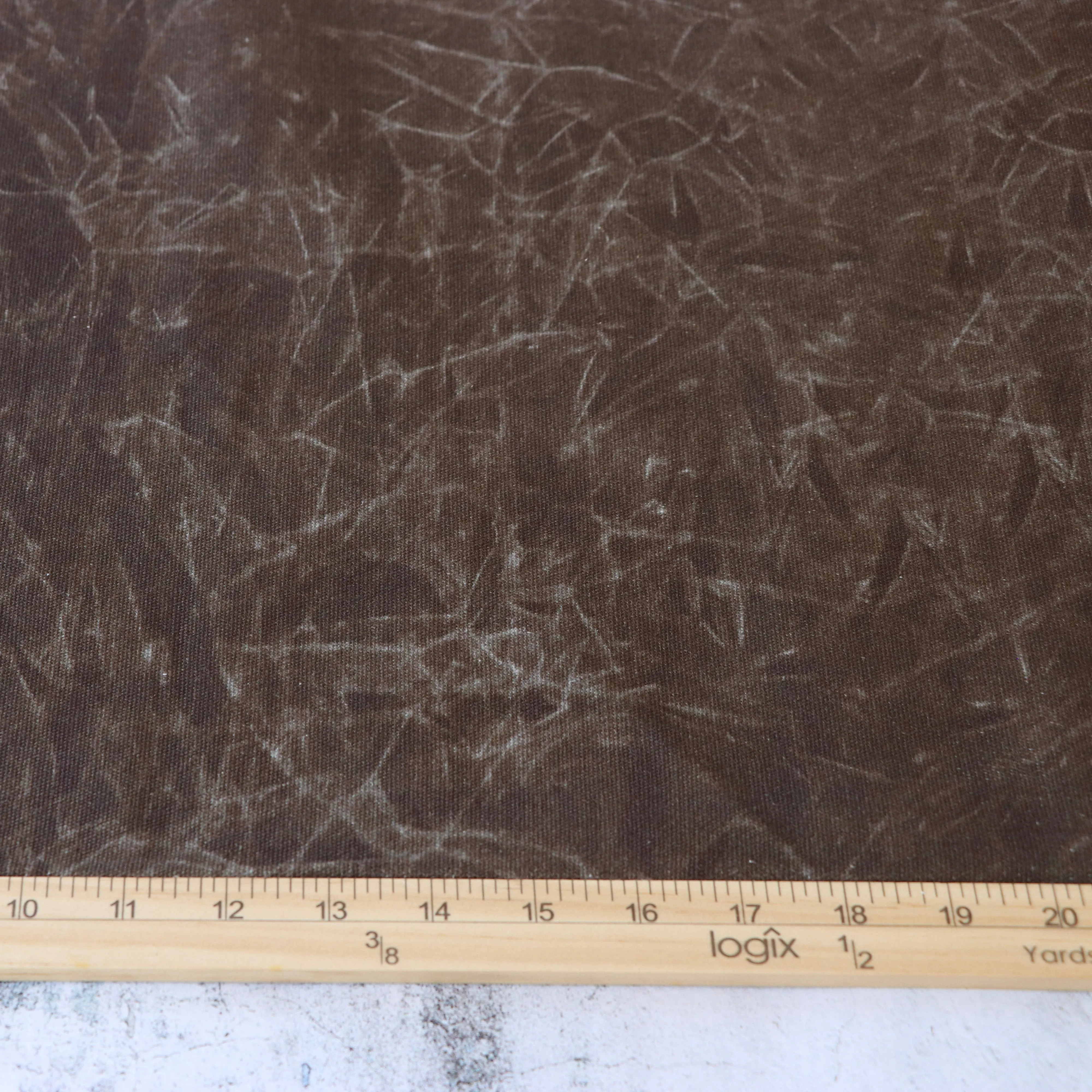 Brown Faux Waxed Duck Canvas