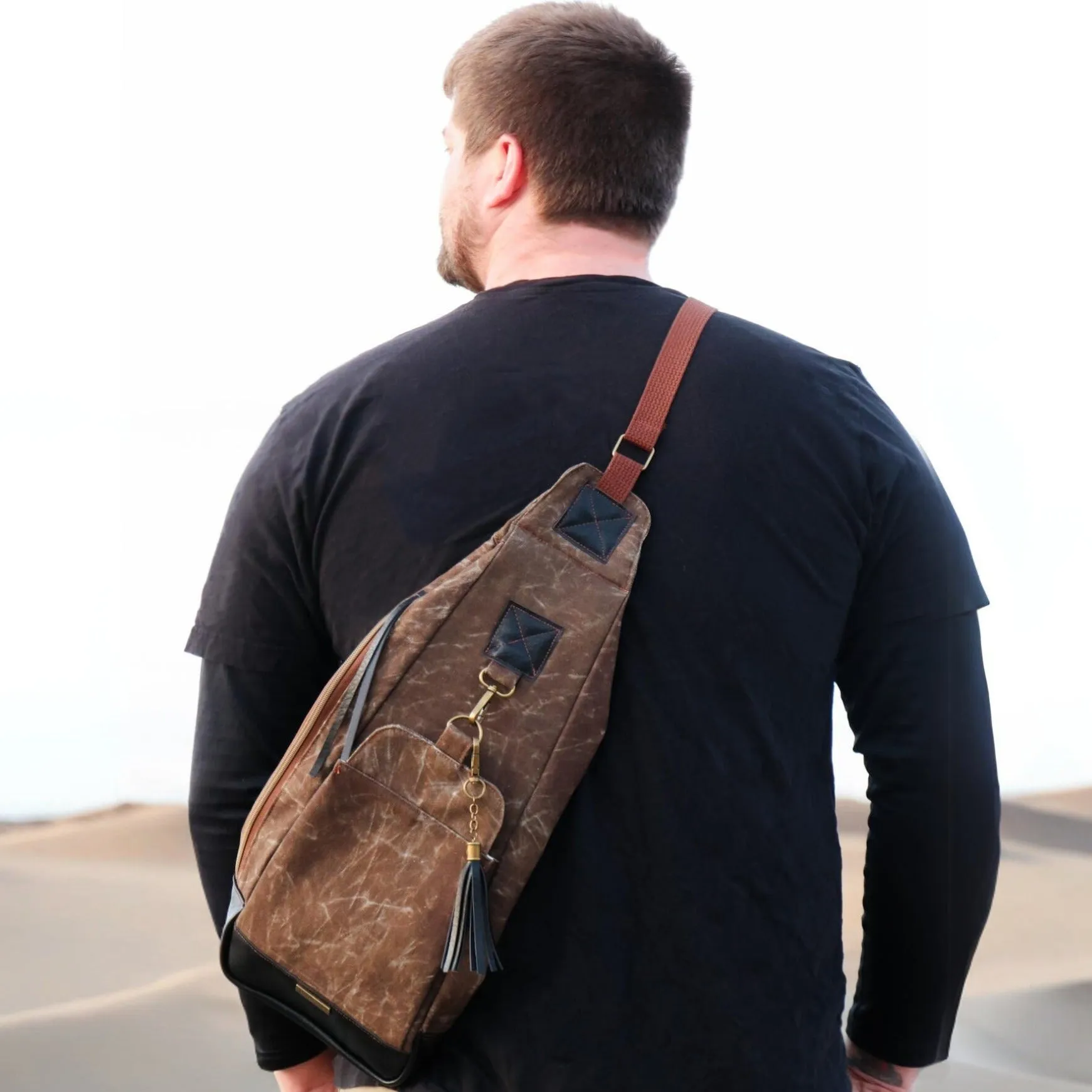 Brown Faux Waxed Duck Canvas