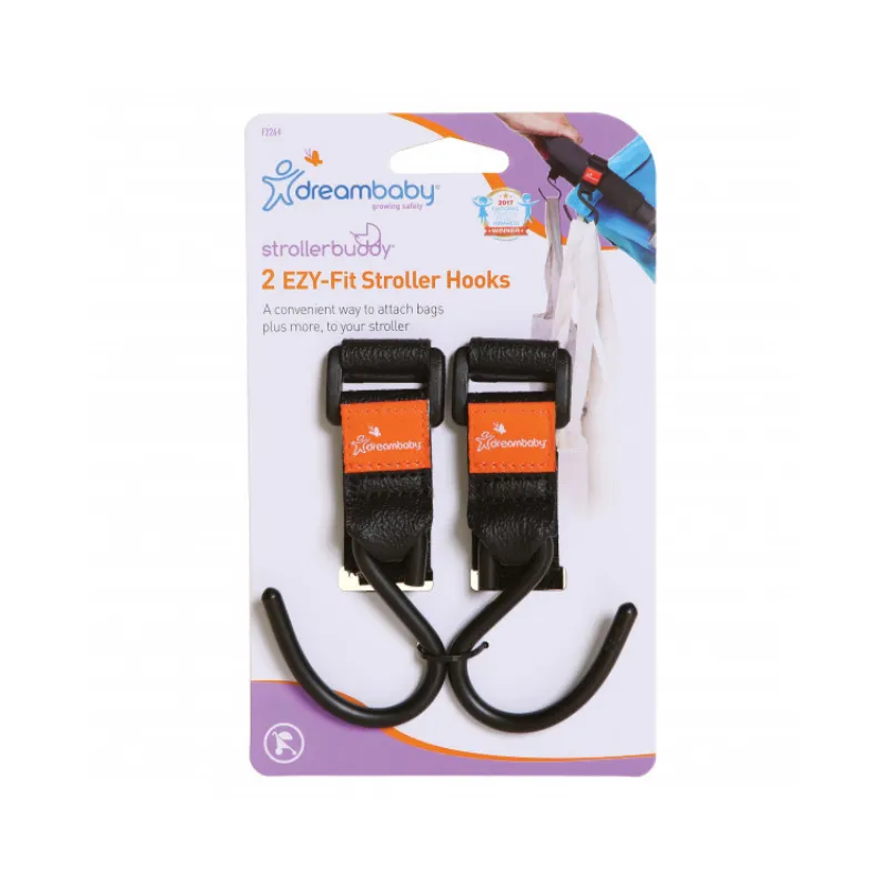 Dreambaby 2pk Ezy-Fit Stroller Hooks