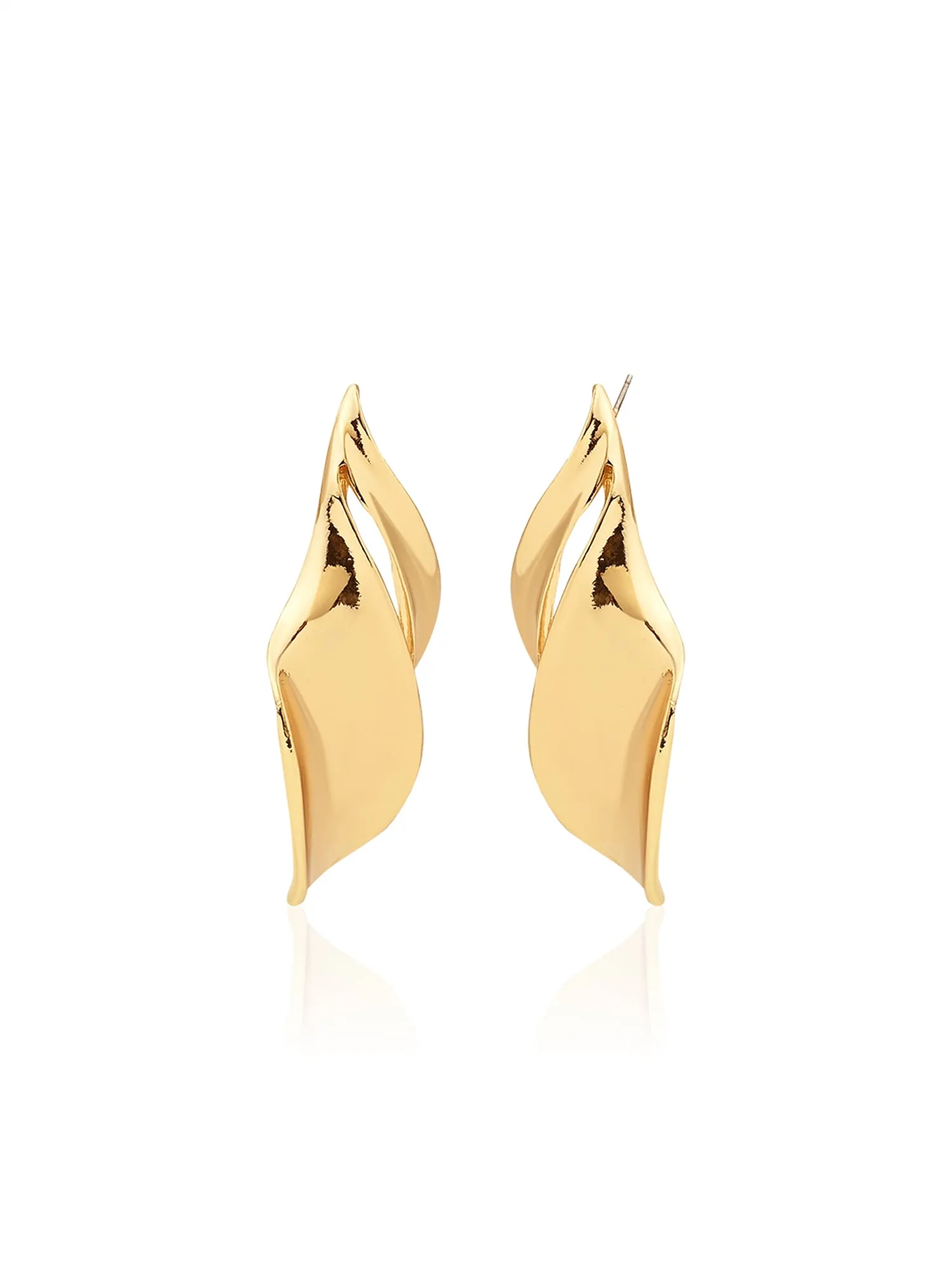 Elegance Twisted Metal Drop Earrings
