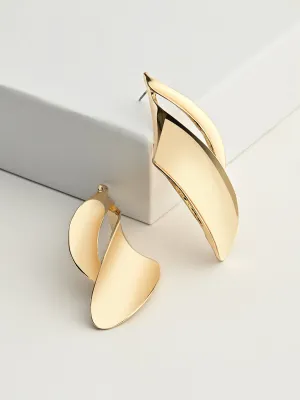 Elegance Twisted Metal Drop Earrings