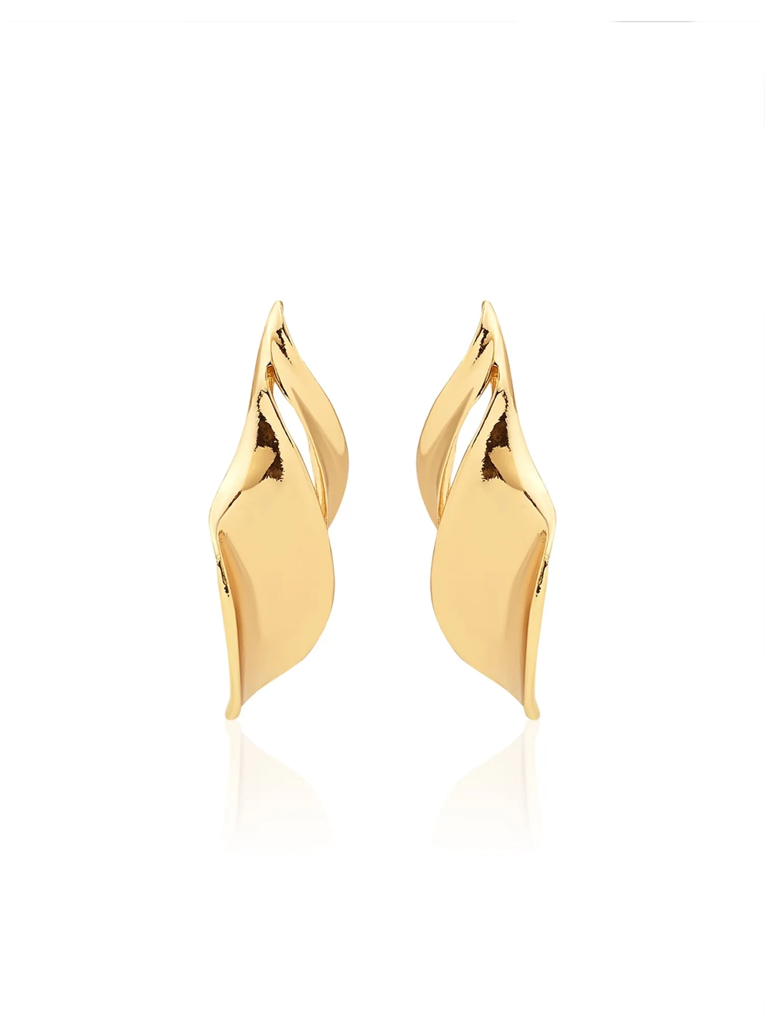 Elegance Twisted Metal Drop Earrings