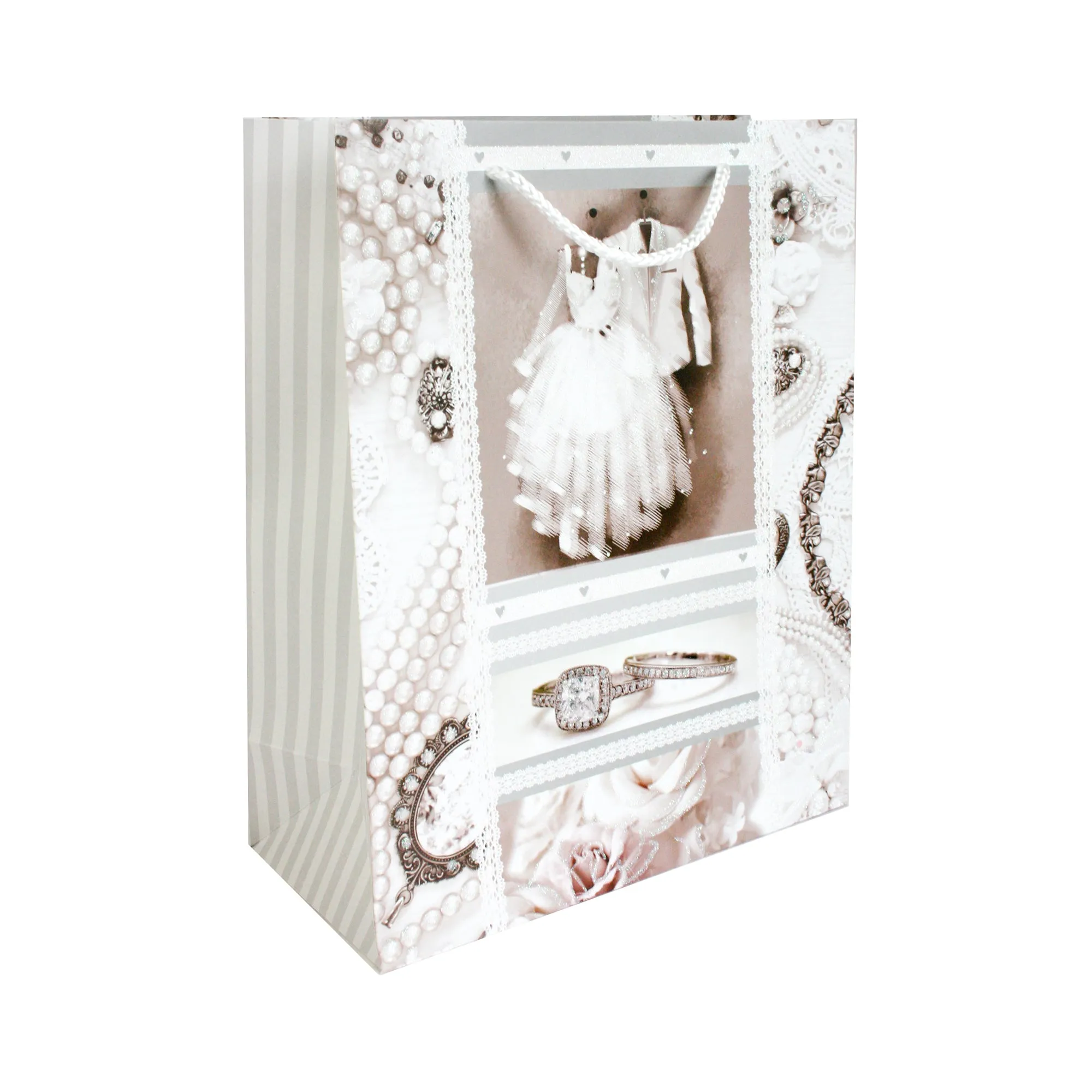 Elegant Wedding - Themed Gift Bags - Set Of 4