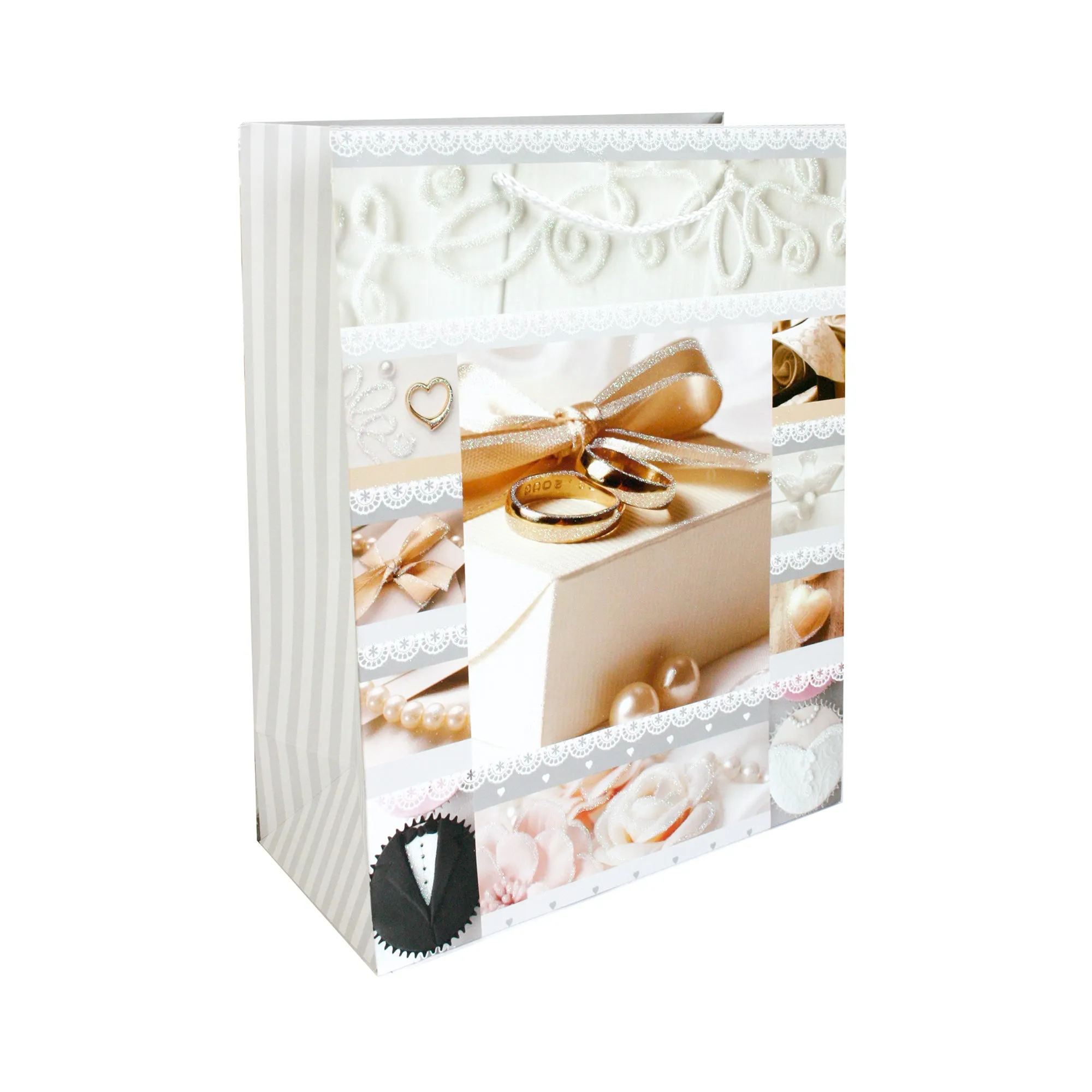 Elegant Wedding - Themed Gift Bags - Set Of 4