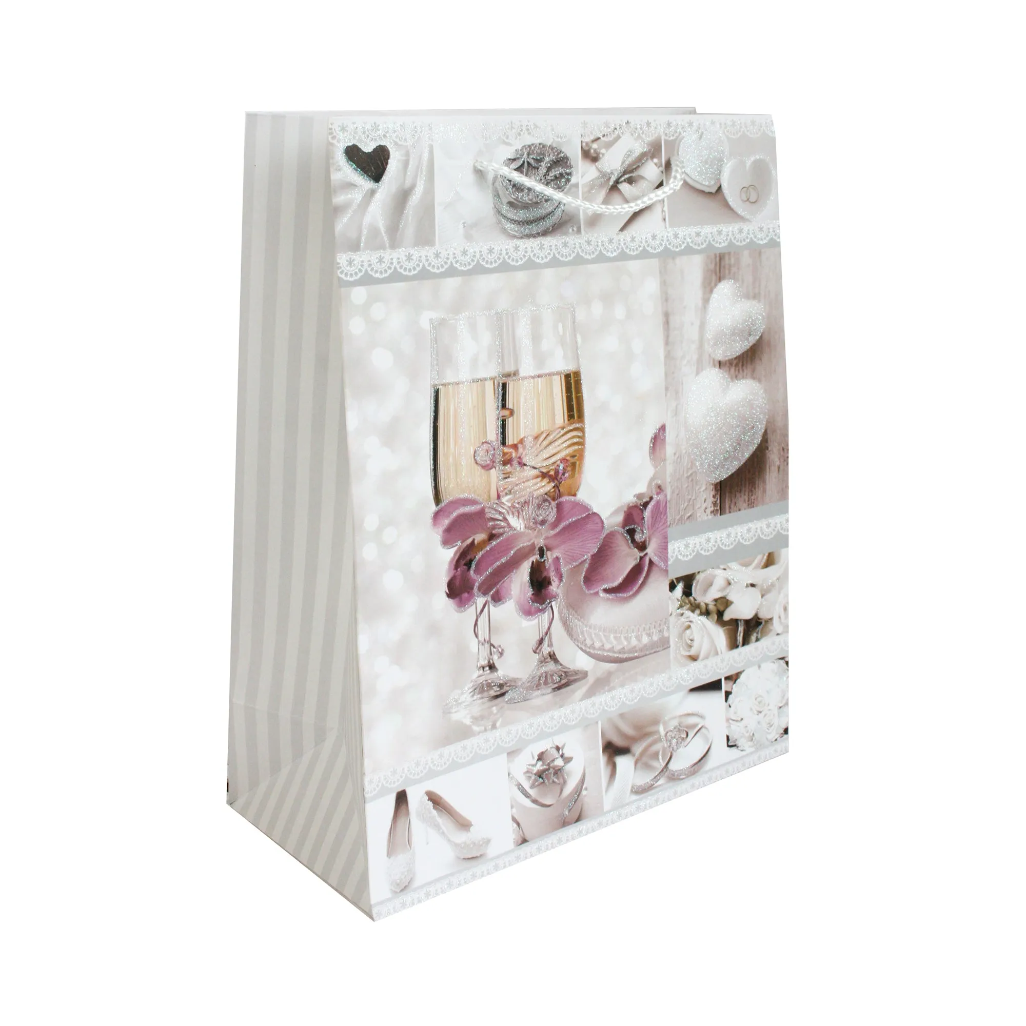 Elegant Wedding - Themed Gift Bags - Set Of 4