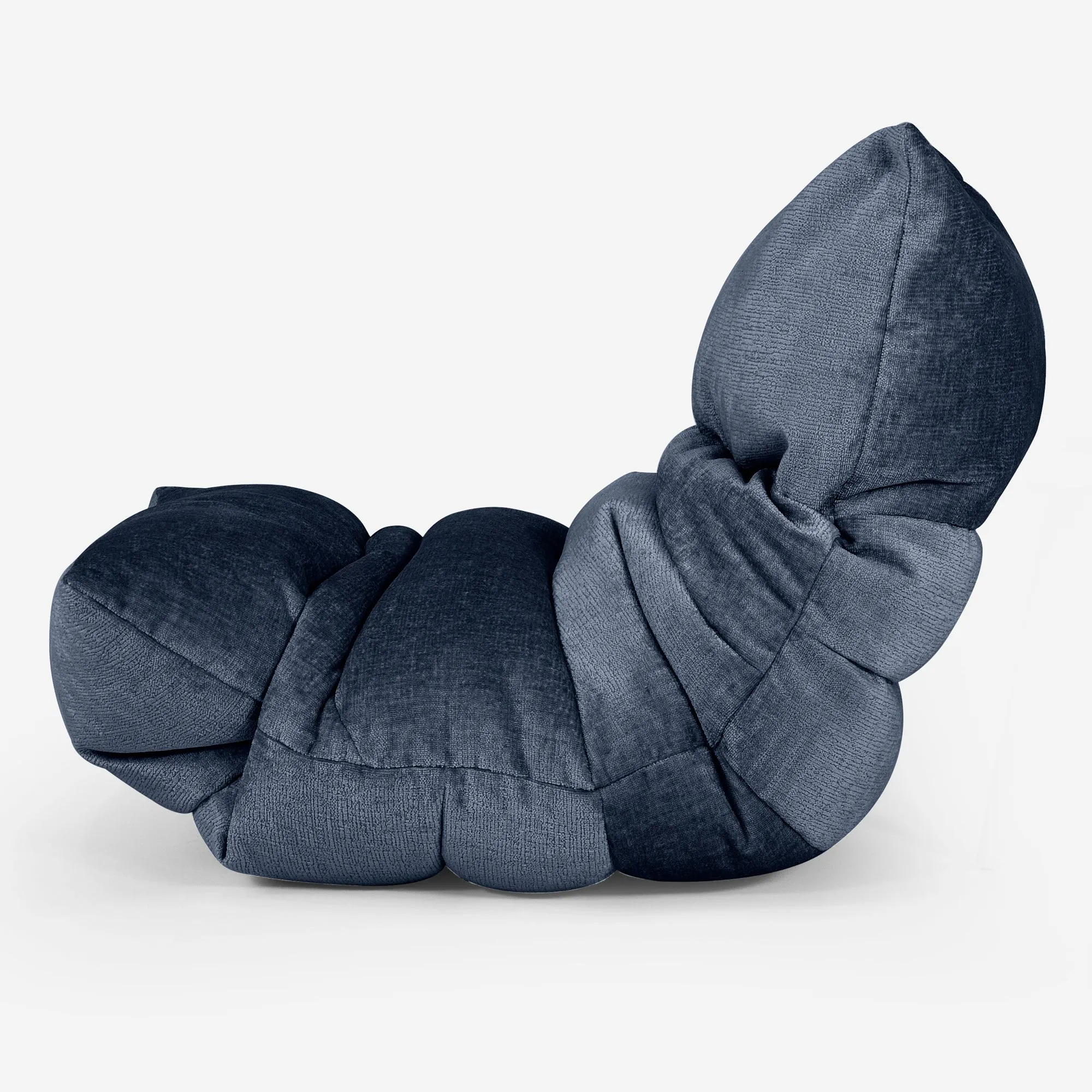 Eva Lounger Bean Bag - Chenille Navy Blue