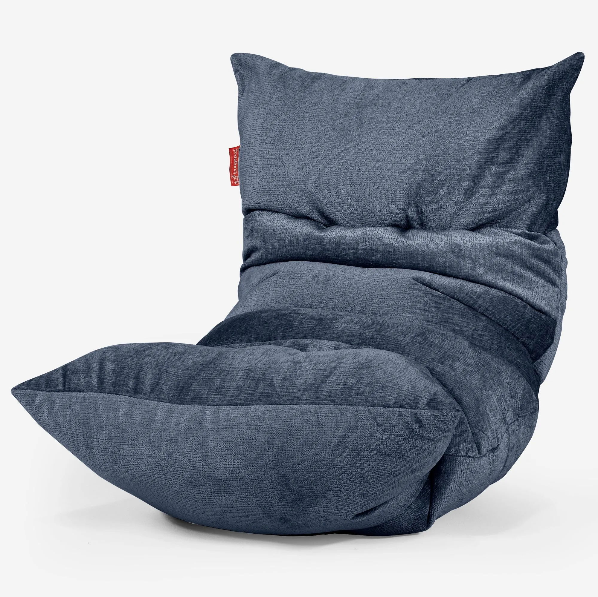 Eva Lounger Bean Bag - Chenille Navy Blue