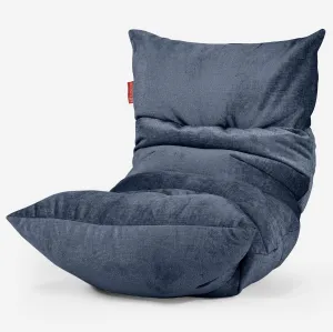 Eva Lounger Bean Bag - Chenille Navy Blue