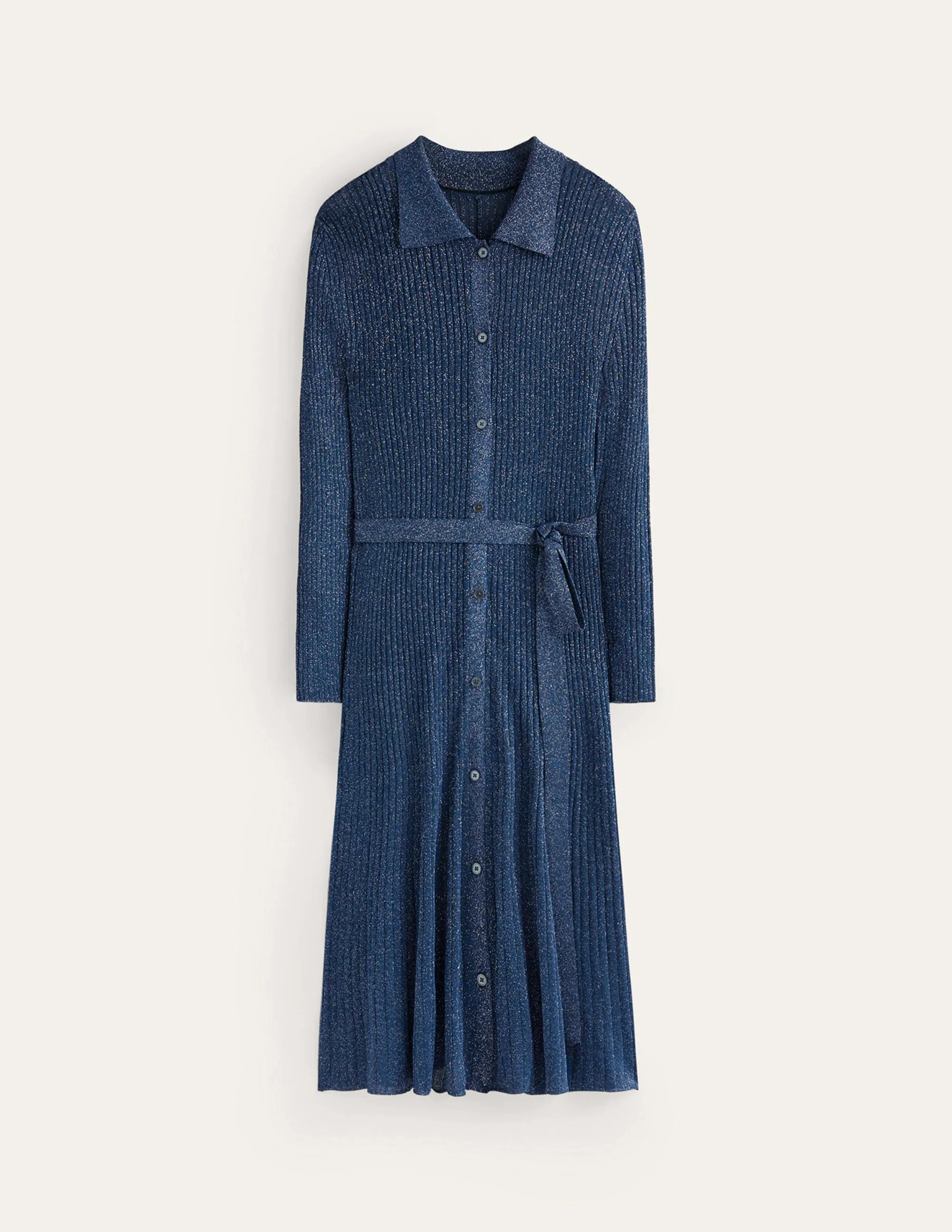 Faye Sparkle Knitted Dress-Atlantic Blue