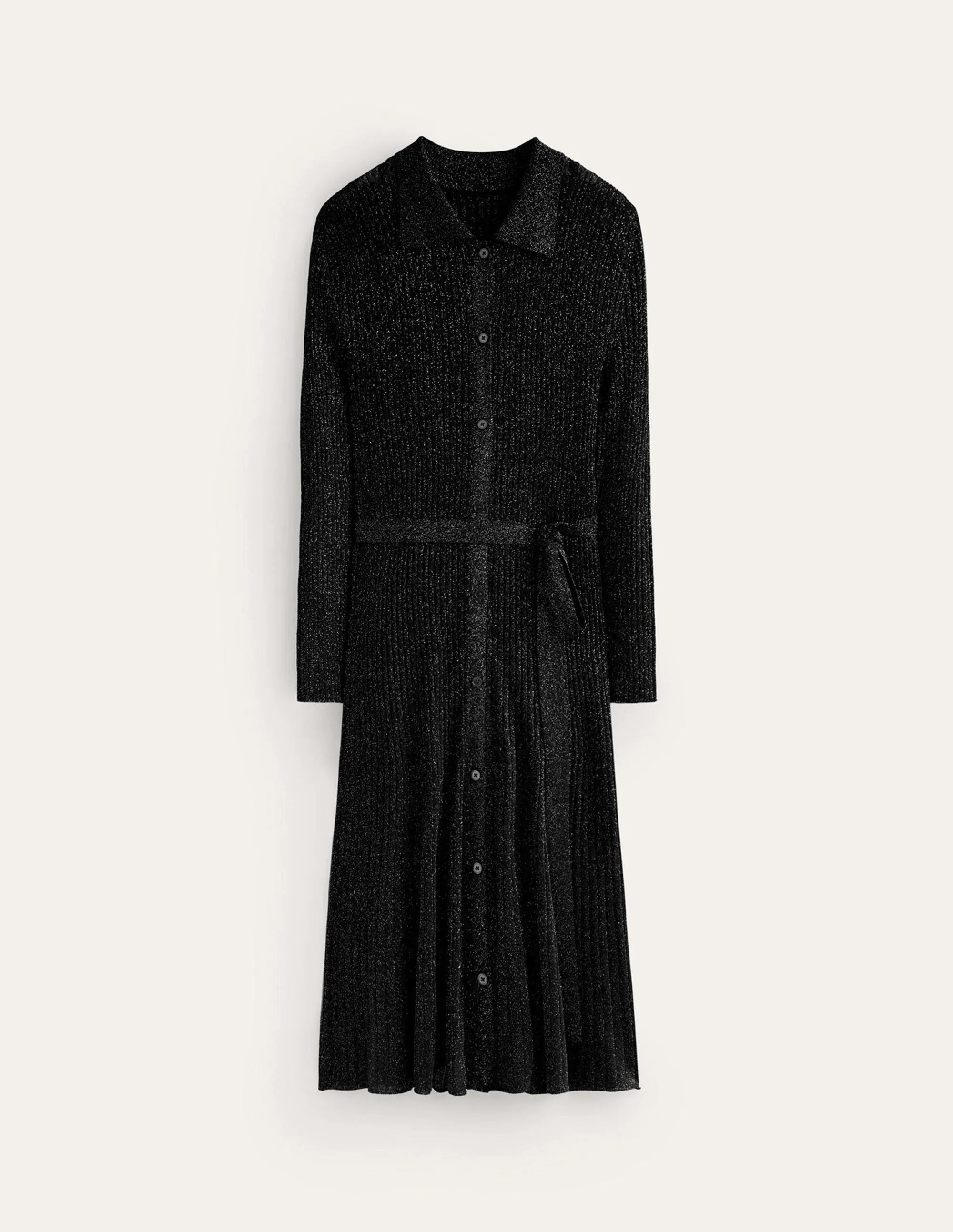 Faye Sparkle Knitted Dress-Black