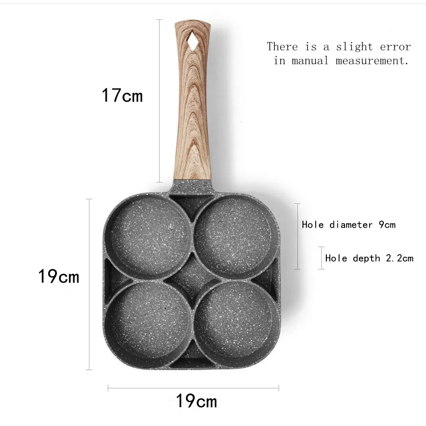Fried Egg Pan Fried Egg Mold Four Hole Fried Egg Artifact Non-stick Pancake Pan Pan Pancake Machine Home Breakfast