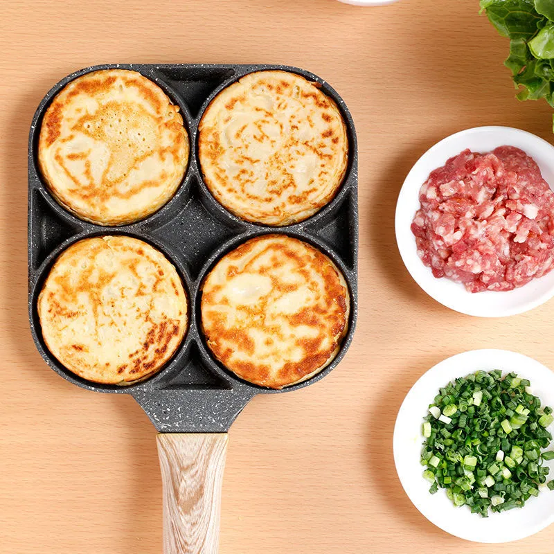 Fried Egg Pan Fried Egg Mold Four Hole Fried Egg Artifact Non-stick Pancake Pan Pan Pancake Machine Home Breakfast