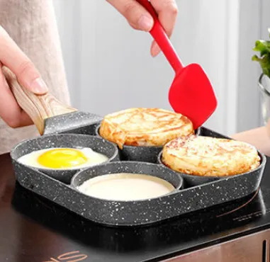 Fried Egg Pan Fried Egg Mold Four Hole Fried Egg Artifact Non-stick Pancake Pan Pan Pancake Machine Home Breakfast