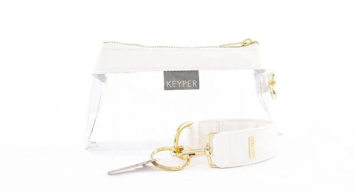 Frost White Vegan Leather 2-Piece Wristlet Set