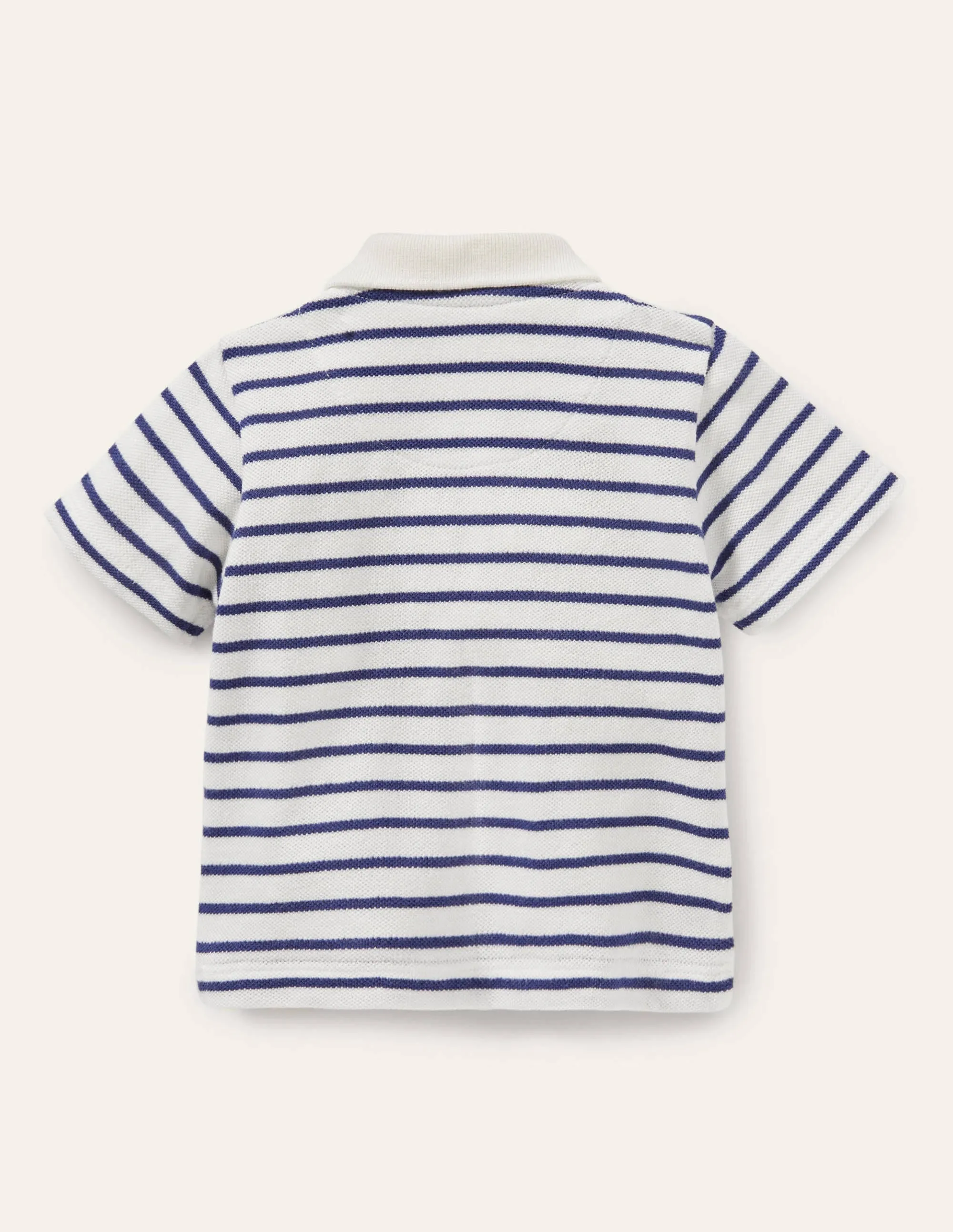 Fun Piqué Polo Shirt-Ivory/Starboard Farm Animals