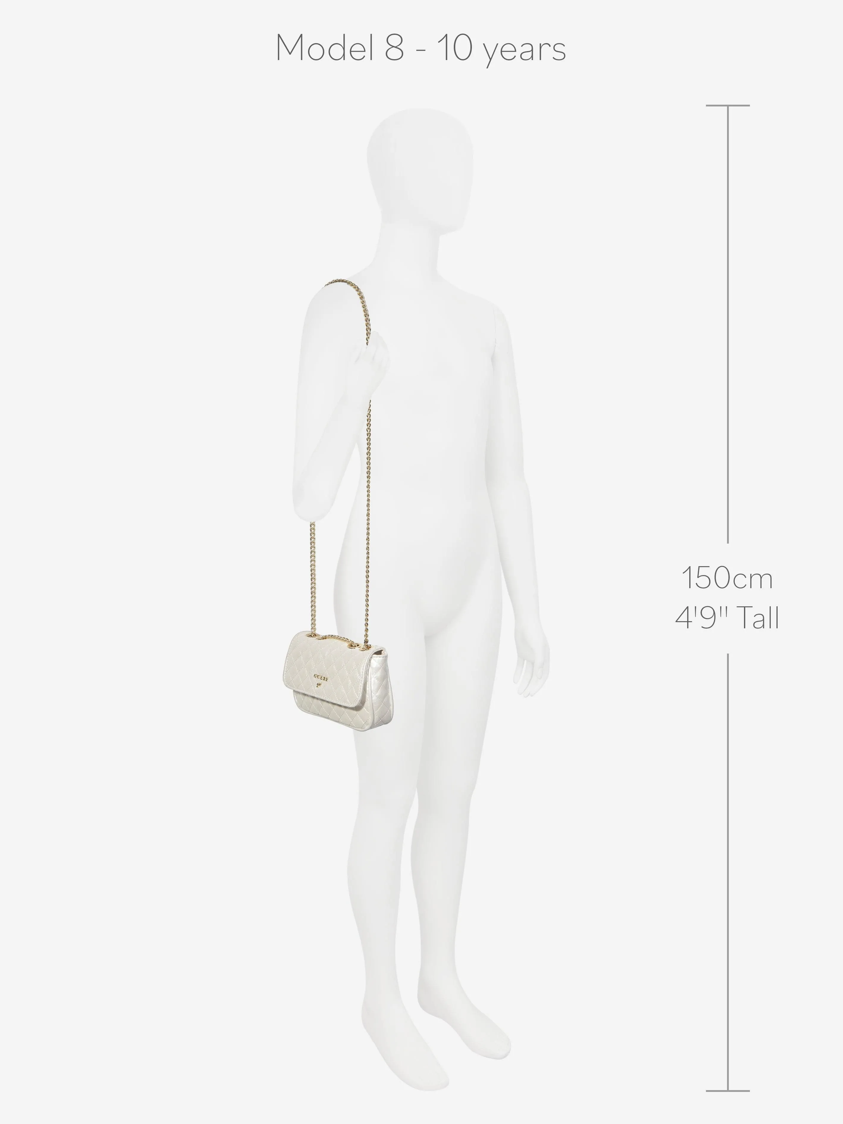 Guess Girls Logo Shoulder Bag in White