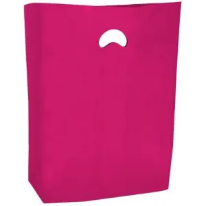 HDPE Blend Colored Merchandise Shopping Bags - 12" x 3" x 18" - (Magenta)