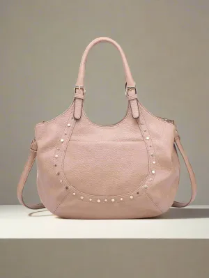 Kay Studded Hobo with Crossbody Strap