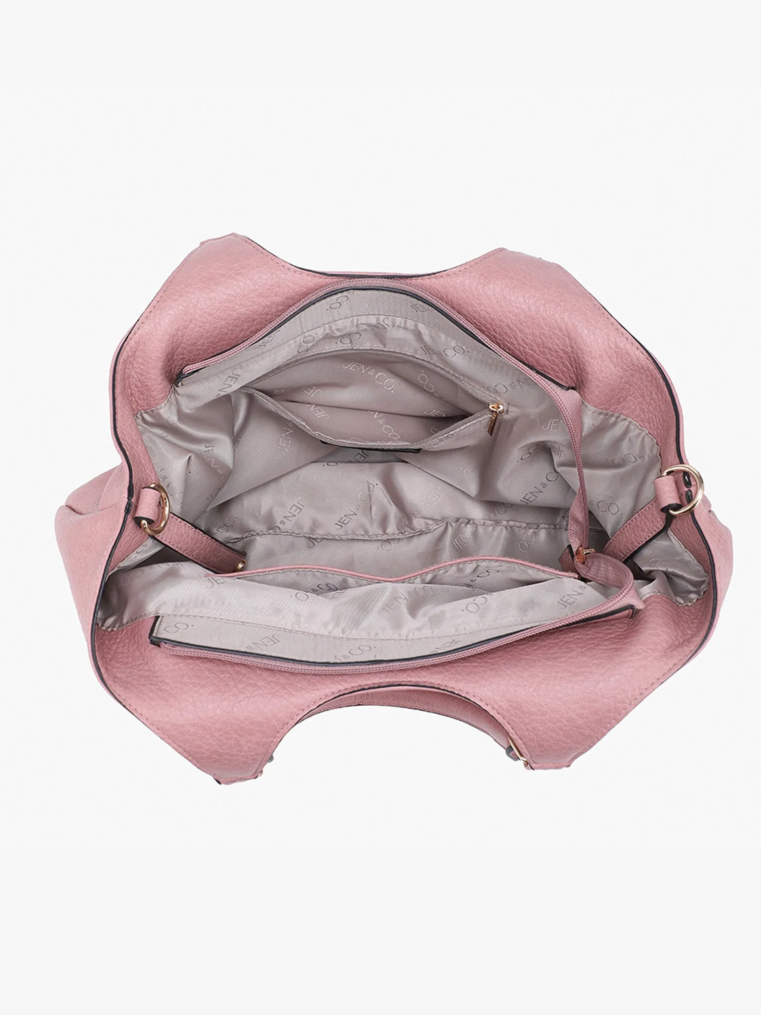Kay Studded Hobo with Crossbody Strap
