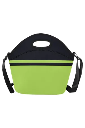 Lime Green & Eclipse Blue Neoprene Lunch Bag/Large (Model 1669)