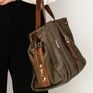 Lori Two Tone Satchel Tote