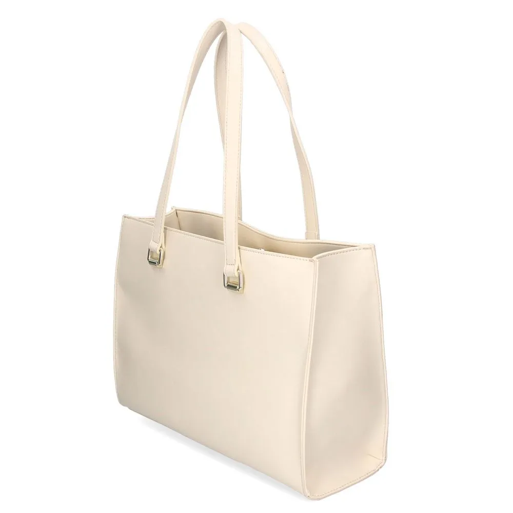 Love Moschino Chic White Faux Leather Shopper Tote