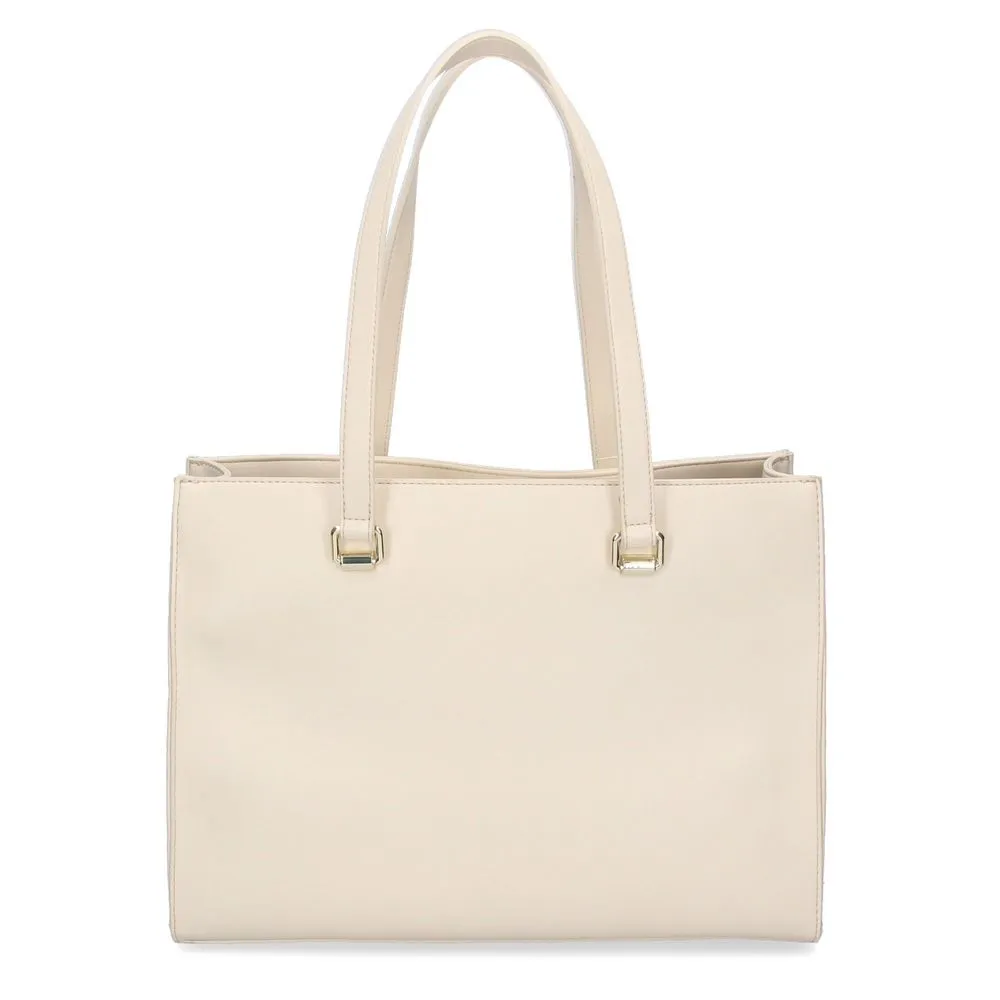 Love Moschino Chic White Faux Leather Shopper Tote