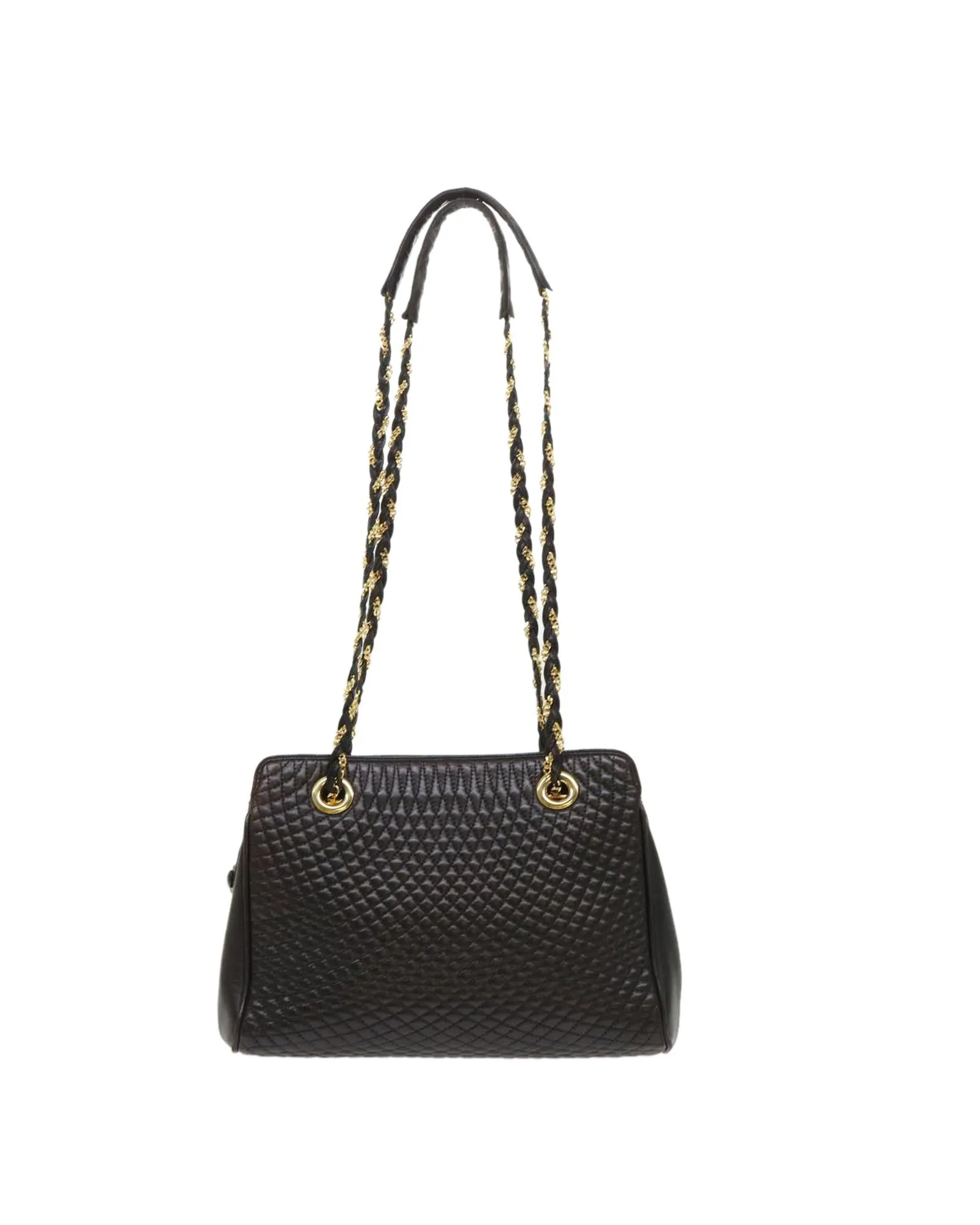Luxury Black Lamb Skin Shoulder Bag with Chain Strap