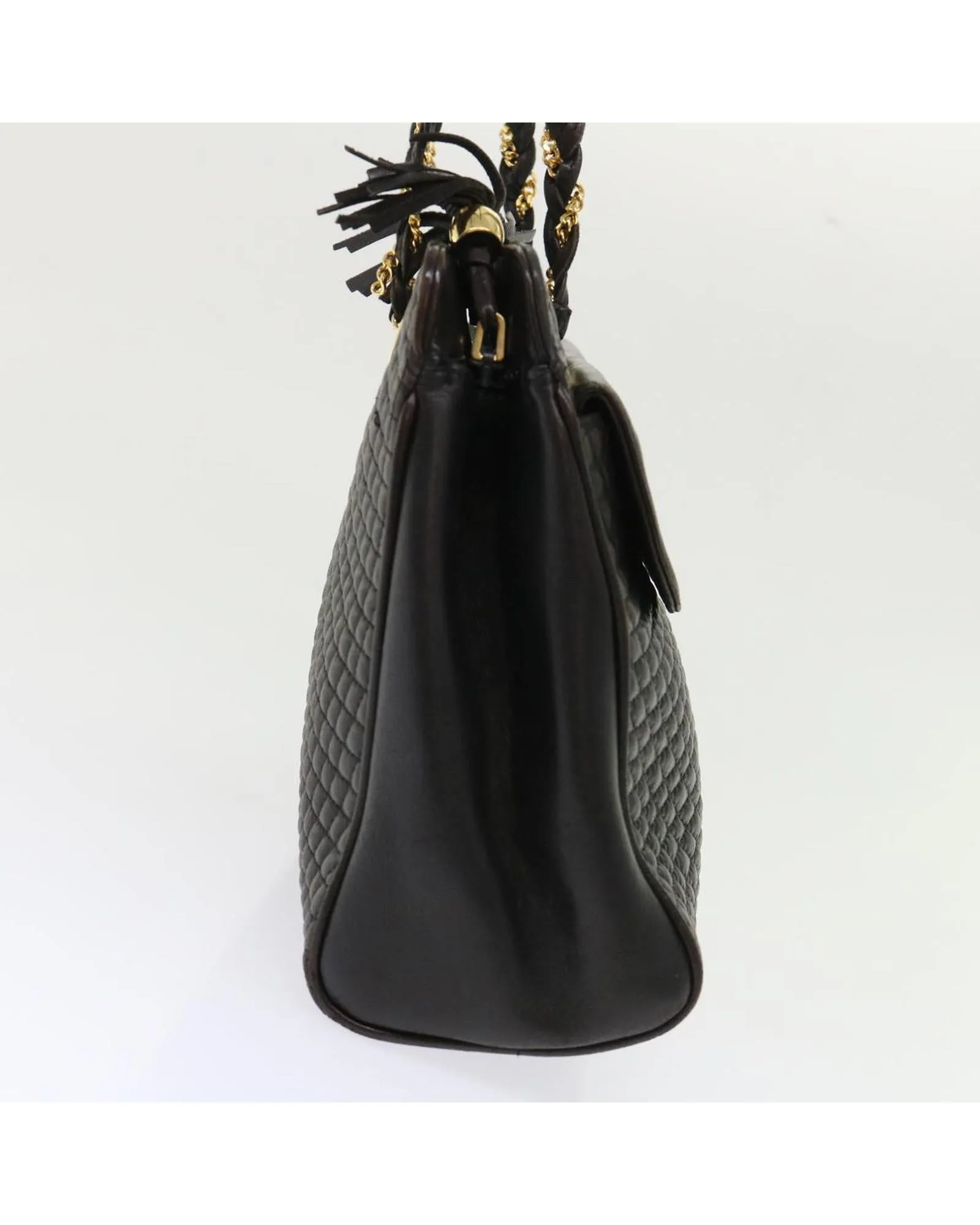 Luxury Black Lamb Skin Shoulder Bag with Chain Strap