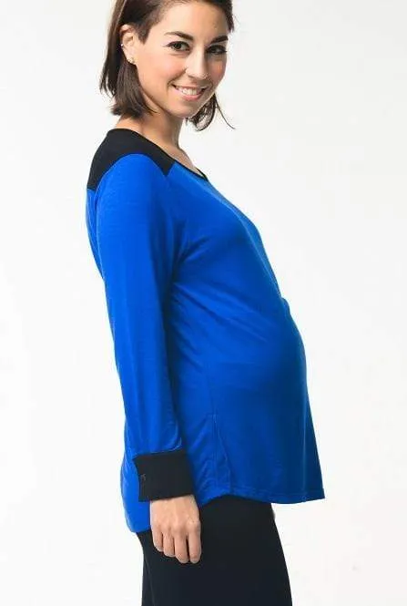 Maggie Contrast Maternity Top Ryl