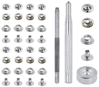 Mandala Crafts Stainless Steel Snap Fastener Button Kit with Tools for Leather Marine Boat Canvas Jeans Size 24 25 Sets 15mm