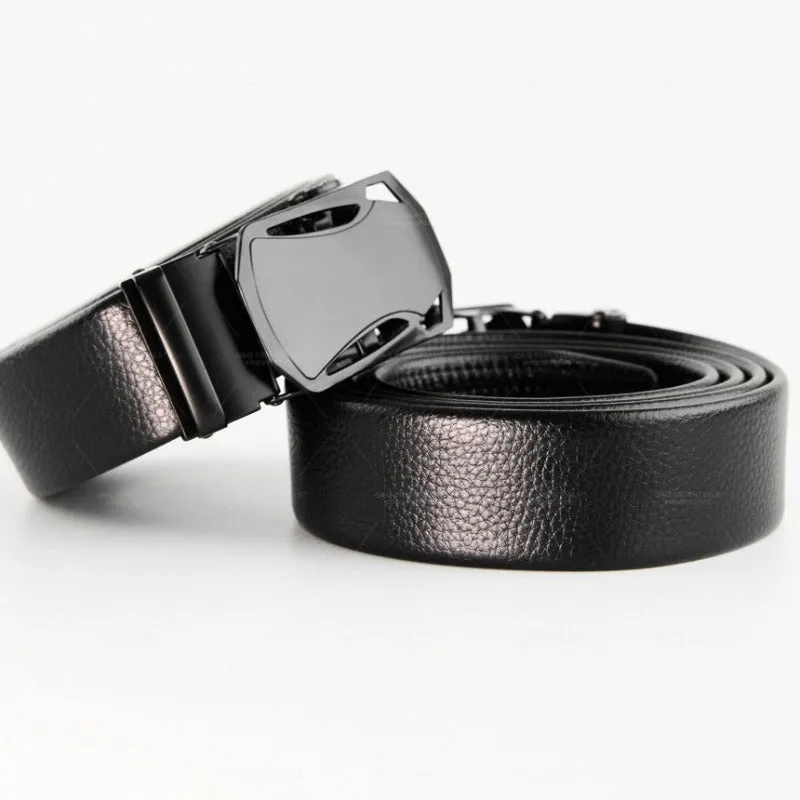 Men's Ratchet Belt - Premium Microfiber Leather Adjustable with Unique Slide Belt Buckle